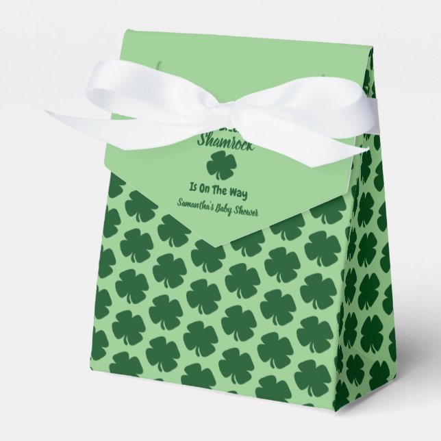 Para Regalos Pequeña caja de favores de Shamrock St Patrick's D (Front Side)