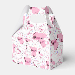 Para Regalos Pequeños lechones rosados Celebración Caja de Favo