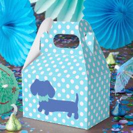 Para Regalos Perro azul Dachshund Wiener con caja favorita de c