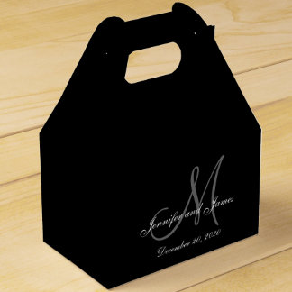 Para Regalos Personalizado Caja de Favor de Boda de Monograma d