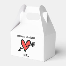 Para Regalos Personalizado Caja de Favor de la Boda del Corazón