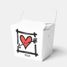Para Regalos Personalizado Caja de Favor de la Boda del Corazón
