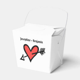 Para Regalos Personalizado Caja de Favor de la Boda del Corazón