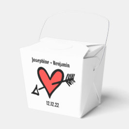 Para Regalos Personalizado Caja de Favor de la Boda del Corazón