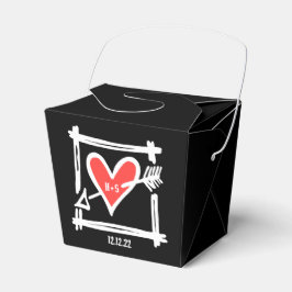 Para Regalos Personalizado Caja de Favor de la Boda del Corazón