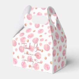 Para Regalos Pink polka puntos personalizados caja de favores