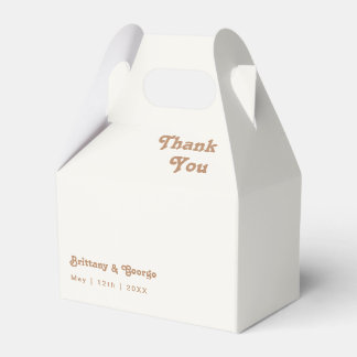 Para Regalos Playa Retro | Caja de Favor de la Boda de Marfil