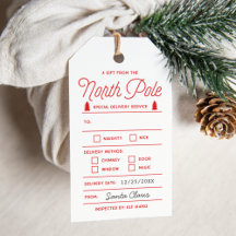 Polo Norte | Etiquetas de regalo navideñas