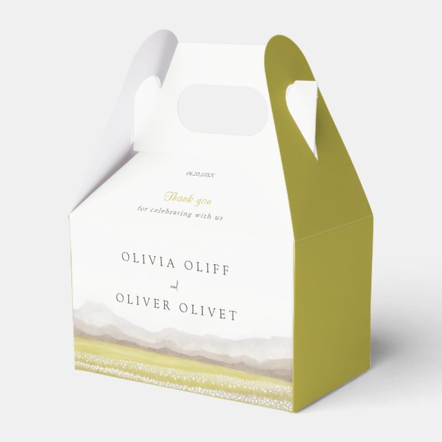 Para Regalos Prairies en la caja de favores de bodas en flor (Front Side)