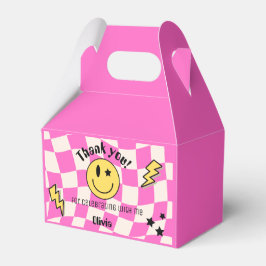 Para Regalos Preppy Hot Pink Y2K Retro Sonrisa Caja de Favor de