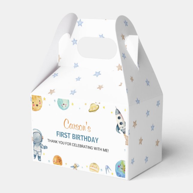 Para Regalos Primer viaje alrededor de la caja de favores del p (Front Side)