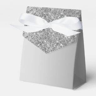 Para Regalos Purpurina plateado crea tu propia caja de favores