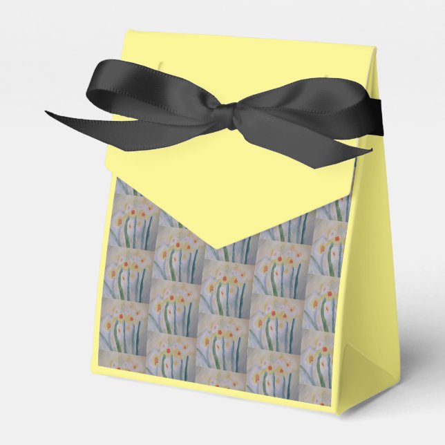 Para Regalos Resumen Caja de Favor de Daffodils (Front Side)