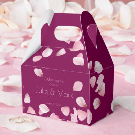 Para Regalos Románticas Flores Rosadas Caja en Forma de Gable d