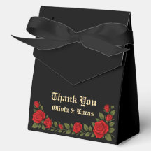 Rosa Boda gótico Caja de Favor de Tiendas