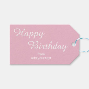 Para Regalos Rosa caprichoso - Etiquetas de regalo de cumpleaño