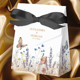 Para Regalos Rosa Moda Mariposa de Oro Jardín Caja de Favor de 