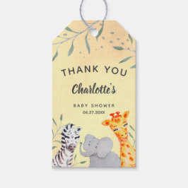 Para Regalos Safari Animales Acuarela Etiquetas Baby Shower Fav