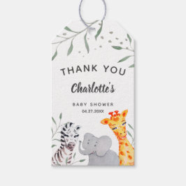 Para Regalos Safari Animales Acuarela Etiquetas Baby Shower Fav