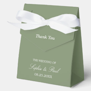 Para Regalos Sage Green Boda Gracias Caja De Favor