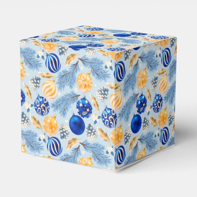 Para Regalos Saludos de temporada Caja de Favor de Ornamento (Reverso Costado)