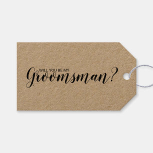 Para Regalos ¿Serás Mi Groomsman? Etiquetas de regalo de guión 