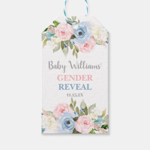 Para Regalos Sexo Revelar ducha de bebé floral Etiquetas de reg