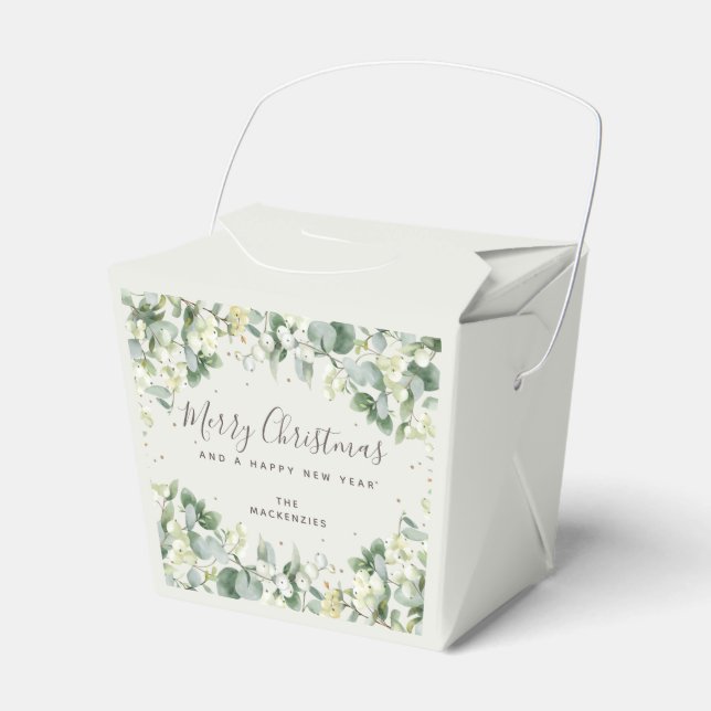 Para Regalos Snowberry + Eucalyptus Navidades Caja de Favor de  (Front Side)