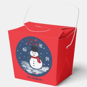Para Regalos Snowman Red PERSONALIZA la caja de galletas
