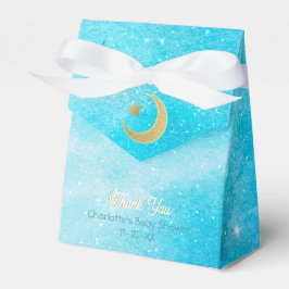 Para Regalos Sobre la caja de Baby Shower azul lunar