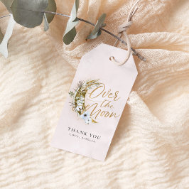 Para Regalos Sobre la luna Boho Oro Polvo y nubes Etiquetas de 