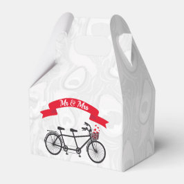 Para Regalos Sr. y la caja de favores de la boda de bicicleta d