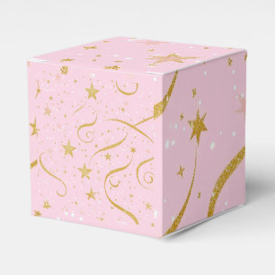 Para Regalos Starry Gift - Caja de cubo con estrella rosada y d