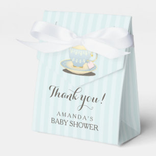 Para Regalos Taza de té elegante en caja azul del favor de Bab