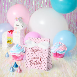 Para Regalos Tema de cerezas Caja de Favor del Primer Cumpleaño