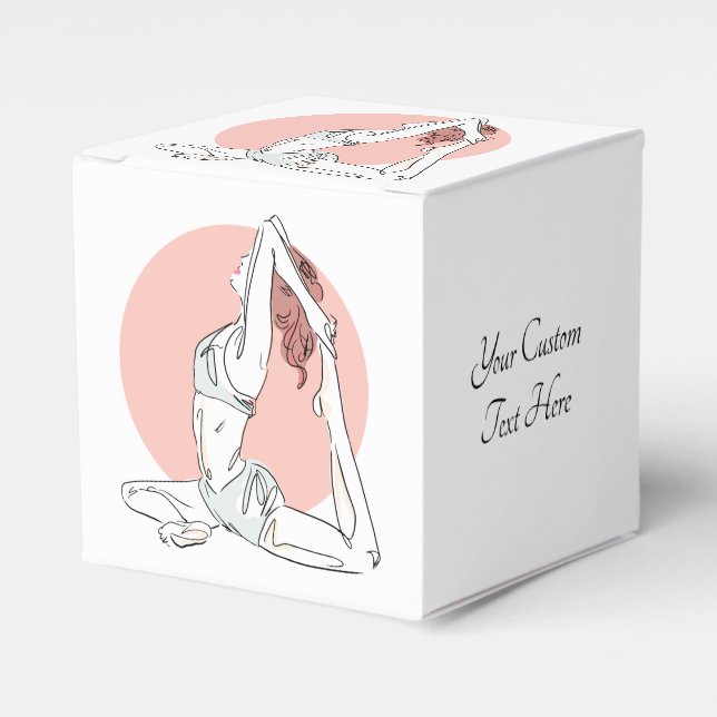 Para Regalos texto personalizado Caja de favores de Yoga Mujer (Costado Anverso)