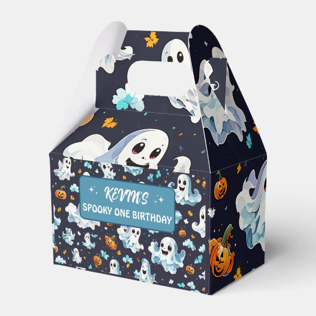 Para Regalos Tocante un lindo niño de Halloween Caja de Favor d (Reverso)