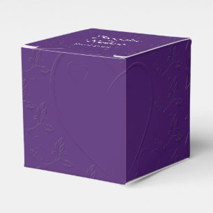 Para Regalos Tono púrpura en la caja de favor de la boda del co