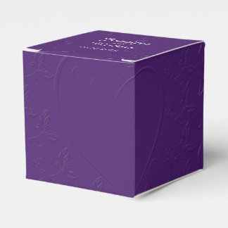Para Regalos Tono púrpura en la caja de favor de la boda del co