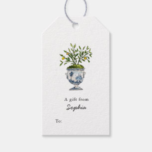 Para Regalos Tópico de árbol de limón en etiquetas de regalo de