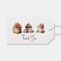 Tres Pasteles Gracias Etiquetas De Regalo