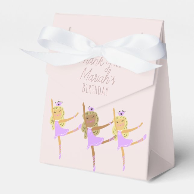 Para Regalos Tutu Chica Cumpleaños Ballerinas Caja de Favor Ros (Front Side)