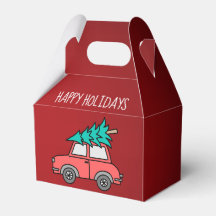 Vacaciones de árbol de Navidad Caja de Favor de la