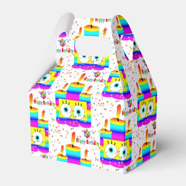 Para Regalos Velas de la caja de Favor del Cumpleaños Feliz (Front Side)