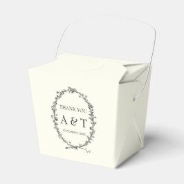 Para Regalos Vintage floral marrón marfil caja de favores