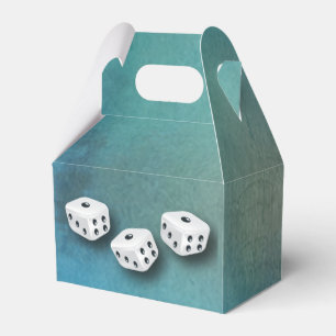 Para Regalos Watercolor Blue Lucky Dice Casino Caja de premios 