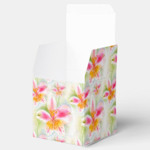 Para Regalos Watercolor Peruano Lily Alstroemeria caja de regal