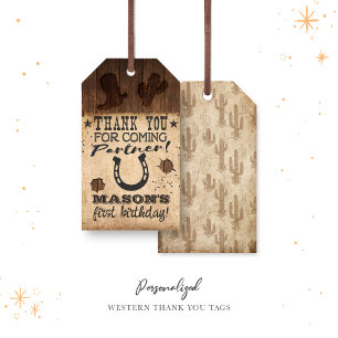 Para Regalos Western Wanted Birthday Gracias Etiquetas