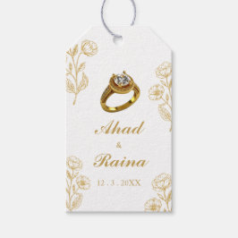 Para Regalos White Gold Ring Engagement Gracias a las etiquetas