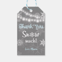 Para Regalos Winter gracias a ti Nieve mucho favor etiquetas Bo